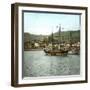 San Remo (Italy), Boats in the Port, Seen from the Jetty, Circa 1895-Leon, Levy et Fils-Framed Photographic Print