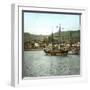 San Remo (Italy), Boats in the Port, Seen from the Jetty, Circa 1895-Leon, Levy et Fils-Framed Photographic Print