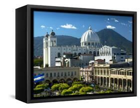 San Salvador, El Salvador, Plaza Libertad, Metropolitan Cathedral of the Holy Savior-John Coletti-Framed Stretched Canvas