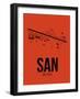 SAN San Diego Airport Orange-NaxArt-Framed Art Print