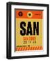 SAN San Diego Luggage Tag 1-NaxArt-Framed Premium Giclee Print