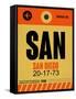 SAN San Diego Luggage Tag 1-NaxArt-Framed Stretched Canvas