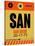 SAN San Diego Luggage Tag 1-NaxArt-Stretched Canvas