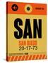 SAN San Diego Luggage Tag 1-NaxArt-Stretched Canvas