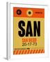 SAN San Diego Luggage Tag 1-NaxArt-Framed Art Print