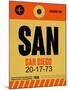 SAN San Diego Luggage Tag 1-NaxArt-Mounted Art Print