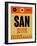 SAN San Diego Luggage Tag 1-NaxArt-Framed Art Print