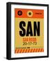 SAN San Diego Luggage Tag 1-NaxArt-Framed Art Print