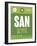 SAN San Diego Luggage Tag 2-NaxArt-Framed Art Print