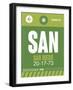 SAN San Diego Luggage Tag 2-NaxArt-Framed Art Print