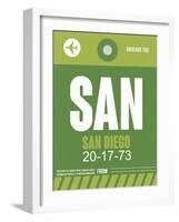 SAN San Diego Luggage Tag 2-NaxArt-Framed Art Print