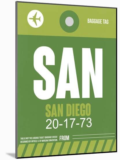 SAN San Diego Luggage Tag 2-NaxArt-Mounted Art Print