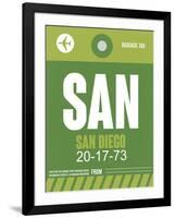 SAN San Diego Luggage Tag 2-NaxArt-Framed Art Print