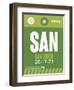 SAN San Diego Luggage Tag 2-NaxArt-Framed Art Print