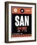 SAN San Diego Luggage Tag 3-NaxArt-Framed Premium Giclee Print