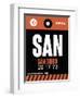 SAN San Diego Luggage Tag 3-NaxArt-Framed Premium Giclee Print