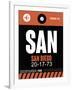 SAN San Diego Luggage Tag 3-NaxArt-Framed Art Print