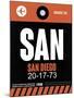 SAN San Diego Luggage Tag 3-NaxArt-Mounted Art Print