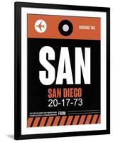 SAN San Diego Luggage Tag 3-NaxArt-Framed Art Print