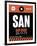 SAN San Diego Luggage Tag 3-NaxArt-Framed Art Print