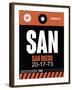 SAN San Diego Luggage Tag 3-NaxArt-Framed Art Print