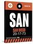 SAN San Diego Luggage Tag 3-NaxArt-Stretched Canvas