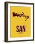 San San Diego Poster 1-NaxArt-Framed Art Print