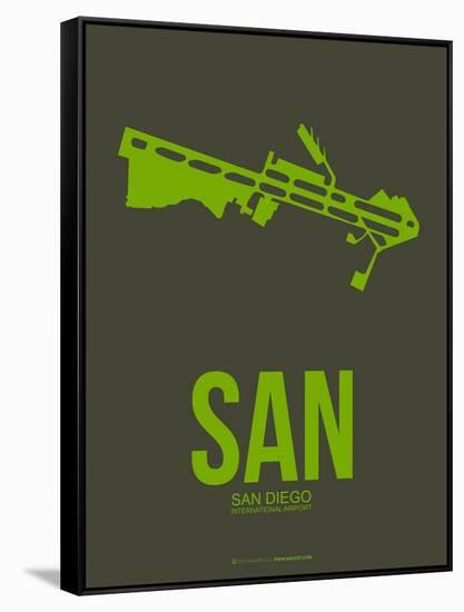 San San Diego Poster 2-NaxArt-Framed Stretched Canvas