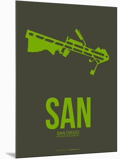 San San Diego Poster 2-NaxArt-Mounted Art Print