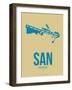 San San Diego Poster 3-NaxArt-Framed Art Print