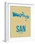 San San Diego Poster 3-NaxArt-Framed Art Print