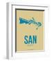 San San Diego Poster 3-NaxArt-Framed Premium Giclee Print