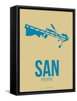 San San Diego Poster 3-NaxArt-Framed Stretched Canvas