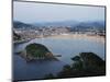 San Sebastian Bay at Night, Basque Country, Euskadi, Spain-Christian Kober-Mounted Photographic Print