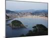 San Sebastian Bay at Night, Basque Country, Euskadi, Spain-Christian Kober-Mounted Photographic Print