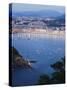 San Sebastian Bay at Night, Basque Country, Euskadi, Spain-Christian Kober-Stretched Canvas