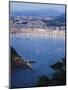 San Sebastian Bay at Night, Basque Country, Euskadi, Spain-Christian Kober-Mounted Photographic Print