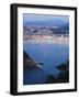 San Sebastian Bay at Night, Basque Country, Euskadi, Spain-Christian Kober-Framed Photographic Print