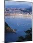 San Sebastian Bay at Night, Basque Country, Euskadi, Spain-Christian Kober-Mounted Photographic Print