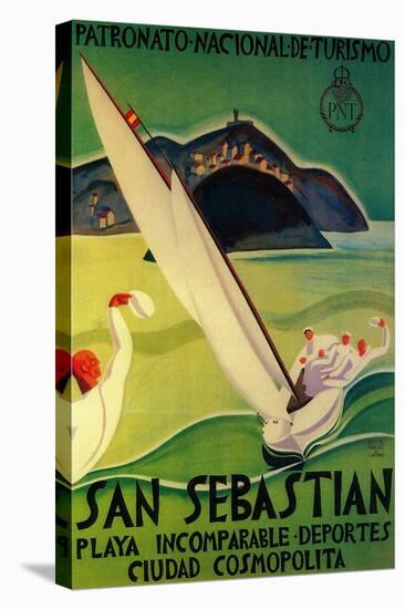 San Sebastian Vintage Poster - Europe-Lantern Press-Stretched Canvas