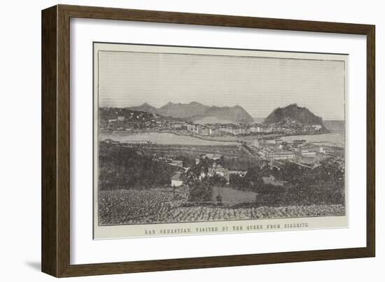 San Sebastian, Visited by the Queen from Biarritz-null-Framed Giclee Print