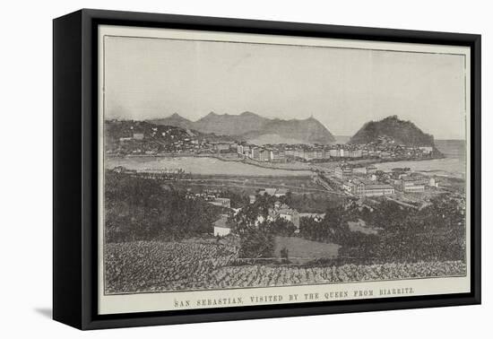 San Sebastian, Visited by the Queen from Biarritz-null-Framed Stretched Canvas