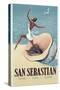 San Sebastian-Vintage Apple Collection-Stretched Canvas