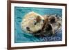 San Simeon, CA - Sea Otter-Lantern Press-Framed Art Print