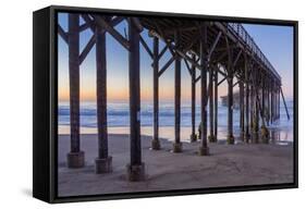 San Simeon Pier II-Lee Peterson-Framed Stretched Canvas
