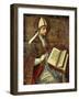 San Tomaso Altarpiece - detail (Saint Augustine)-Pedro Berruguete-Framed Giclee Print