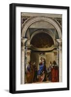 San Zaccaria Altarpiece (Madonna Enthroned)-Giovanni Bellini-Framed Art Print