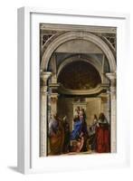 San Zaccaria Altarpiece (Madonna Enthroned)-Giovanni Bellini-Framed Art Print