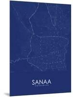 Sanaa, Yemen Blue Map-null-Mounted Poster