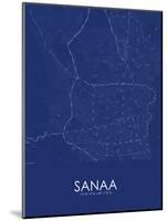 Sanaa, Yemen Blue Map-null-Mounted Poster